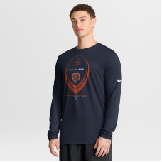 Футболка с длинным рукавом Chicago Bears Nike Navy Legend Icon Dri-FIT Футболка с длинным рукавом Chicago Bears Nike Navy Legend Icon Dri-FIT