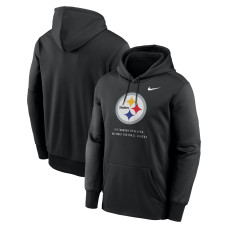 Толстовка Pittsburgh Steelers Nike Black Toss Sweep Therma-FIT Толстовка Pittsburgh Steelers Nike Black Toss Sweep Therma-FIT