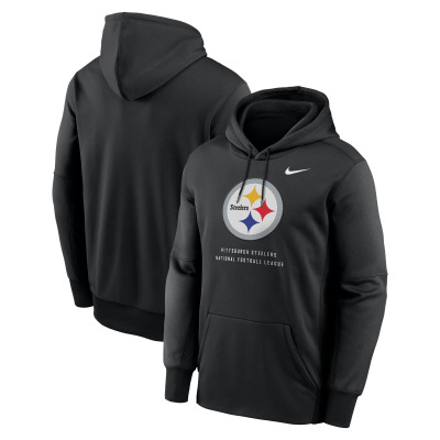 Толстовка Pittsburgh Steelers Nike Black Toss Sweep Therma-FIT