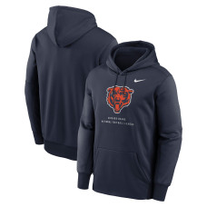 Толстовка Chicago Bears Nike Navy Toss Sweep Therma-FIT Толстовка Chicago Bears Nike Navy Toss Sweep Therma-FIT