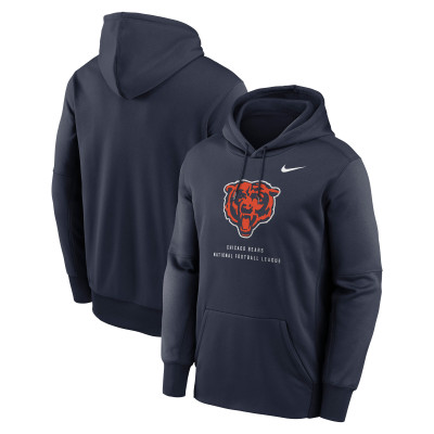Толстовка Chicago Bears Nike Navy Toss Sweep Therma-FIT