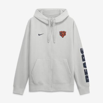Толстовка Chicago Bears Nike Gray Cool Down Club Full-Zip