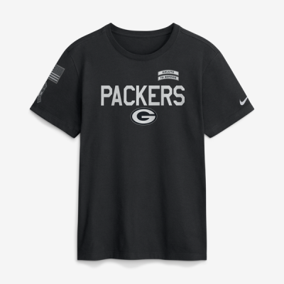 Футболка Green Bay Packers Nike 2026 Salute to Service Sideline Dri-FIT - Black