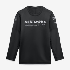 Свитшот Seattle Seahawks Nike 2026 Salute to Service Sideline Coaches Crewneck Therma-FIT - Black Свитшот Seattle Seahawks Nike 2026 Salute to Service Sideline Coaches Crewneck Therma-FIT - Black