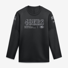Свитшот San Francisco 49ers Nike 2026 Salute to Service Sideline Coaches Crewneck Therma-FIT - Black Свитшот San Francisco 49ers Nike 2026 Salute to Service Sideline Coaches Crewneck Therma-FIT - Black