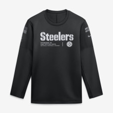 Свитшот Pittsburgh Steelers Nike 2026 Salute to Service Sideline Coaches Crewneck Therma-FIT - Black Свитшот Pittsburgh Steelers Nike 2026 Salute to Service Sideline Coaches Crewneck Therma-FIT - Black
