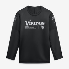 Свитшот Minnesota Vikings Nike 2026 Salute to Service Sideline Coaches Crewneck Therma-FIT - Black Свитшот Minnesota Vikings Nike 2026 Salute to Service Sideline Coaches Crewneck Therma-FIT - Black