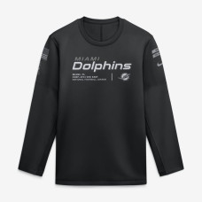 Свитшот Miami Dolphins Nike 2026 Salute to Service Sideline Coaches Crewneck Therma-FIT - Black Свитшот Miami Dolphins Nike 2026 Salute to Service Sideline Coaches Crewneck Therma-FIT - Black