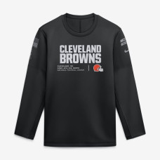 Свитшот Cleveland Browns Nike 2026 Salute to Service Sideline Coaches Crewneck Therma-FIT - Black Свитшот Cleveland Browns Nike 2026 Salute to Service Sideline Coaches Crewneck Therma-FIT - Black