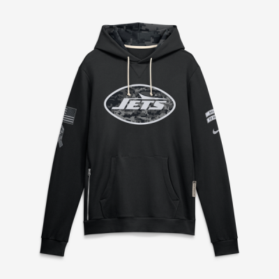 Толстовка New York Jets Nike 2026 Salute to Service Sideline Dri-FIT - Black