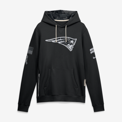 Толстовка New England Patriots Nike 2026 Salute to Service Sideline Dri-FIT - Black