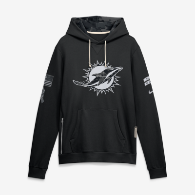 Толстовка Miami Dolphins Nike 2026 Salute to Service Sideline Dri-FIT - Black