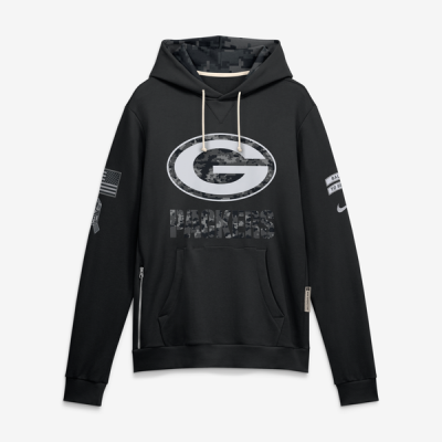 Толстовка Green Bay Packers Nike 2026 Salute to Service Sideline Dri-FIT - Black
