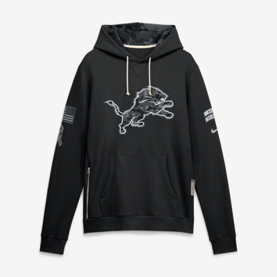 Толстовка Detroit Lions Nike 2026 Salute to Service Sideline Dri-FIT - Black