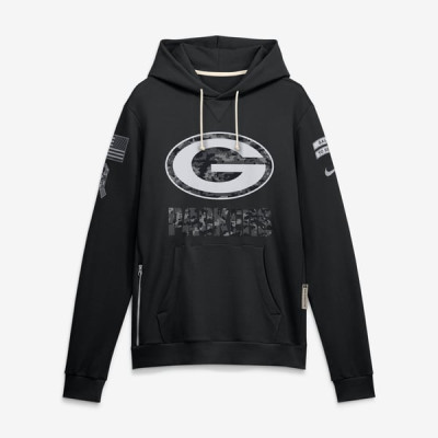 Толстовка Green Bay Packers Nike 2026 Salute to Service Sideline Dri-FIT - Black