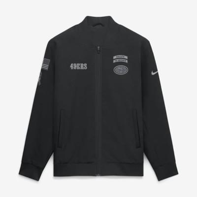 Куртка San Francisco 49ers Nike 2026 Salute to Service Sideline Full-Zip Bomber - Black