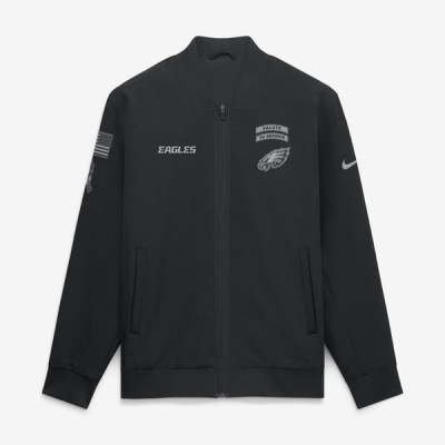 Куртка Philadelphia Eagles Nike 2026 Salute to Service Sideline Full-Zip Bomber - Black