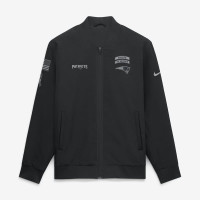 Куртка New England Patriots Nike 2026 Salute to Service Sideline Full-Zip Bomber - Black