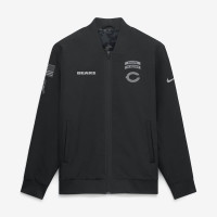 Куртка Chicago Bears Nike 2026 Salute to Service Sideline Full-Zip Bomber - Black