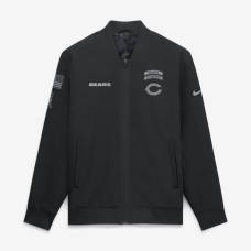 Куртка Chicago Bears Nike 2026 Salute to Service Sideline Full-Zip Bomber - Black Куртка Chicago Bears Nike 2026 Salute to Service Sideline Full-Zip Bomber - Black