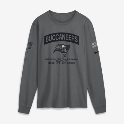 Футболка с длинным рукавом Tampa Bay Buccaneers Nike 2026 Salute to Service - Gray