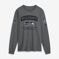 Футболка с длинным рукавом Seattle Seahawks Nike 2026 Salute to Service - Gray