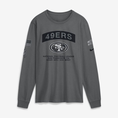 Футболка с длинным рукавом San Francisco 49ers Nike 2026 Salute to Service - Gray