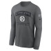 Футболка с длинным рукавом Pittsburgh Steelers Nike 2026 Salute to Service - Gray