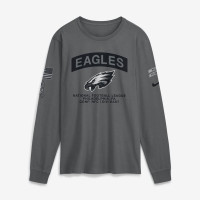 Футболка с длинным рукавом Philadelphia Eagles Nike 2026 Salute to Service - Gray