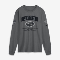 Футболка с длинным рукавом New York Jets Nike 2026 Salute to Service - Gray