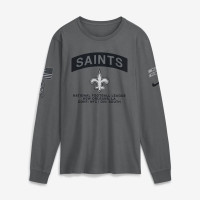 Футболка с длинным рукавом New Orleans Saints Nike 2026 Salute to Service - Gray