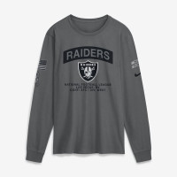 Футболка с длинным рукавом Las Vegas Raiders Nike 2026 Salute to Service - Gray