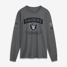Футболка с длинным рукавом Las Vegas Raiders Nike 2026 Salute to Service - Gray Футболка с длинным рукавом Las Vegas Raiders Nike 2026 Salute to Service - Gray