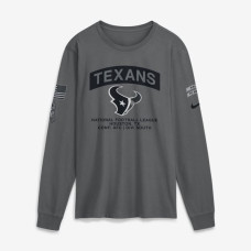 Футболка с длинным рукавом Houston Texans Nike 2026 Salute to Service - Gray Футболка с длинным рукавом Houston Texans Nike 2026 Salute to Service - Gray