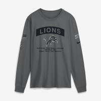 Футболка с длинным рукавом Detroit Lions Nike 2026 Salute to Service - Gray
