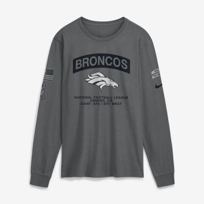 Футболка с длинным рукавом Denver Broncos Nike 2026 Salute to Service - Gray
