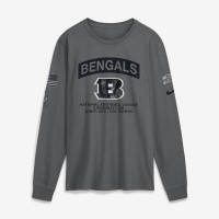 Футболка с длинным рукавом Cincinnati Bengals Nike 2026 Salute to Service - Gray