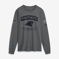 Футболка с длинным рукавом Carolina Panthers Nike 2026 Salute to Service - Gray