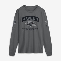 Футболка с длинным рукавом Baltimore Ravens Nike 2026 Salute to Service - Gray