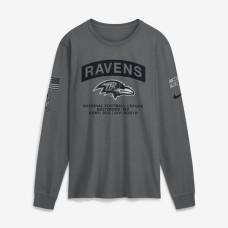 Футболка с длинным рукавом Baltimore Ravens Nike 2026 Salute to Service - Gray Футболка с длинным рукавом Baltimore Ravens Nike 2026 Salute to Service - Gray