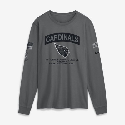 Футболка с длинным рукавом Arizona Cardinals Nike 2026 Salute to Service - Gray