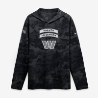 Washington Commanders Nike 2026 Salute to Service Sideline Lightweight Hooded Dri-FIT Long Sleeve Top - Black