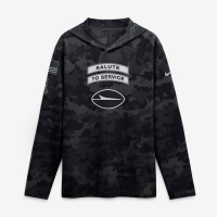 New York Jets Nike 2026 Salute to Service Sideline Lightweight Hooded Dri-FIT Long Sleeve Top - Black