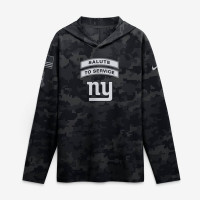 New York Giants Nike 2026 Salute to Service Sideline Lightweight Hooded Dri-FIT Long Sleeve Top - Black