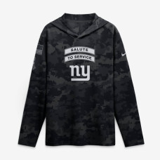 New York Giants Nike 2026 Salute to Service Sideline Lightweight Hooded Dri-FIT Long Sleeve Top - Black New York Giants Nike 2026 Salute to Service Sideline Lightweight Hooded Dri-FIT Long Sleeve Top - Black