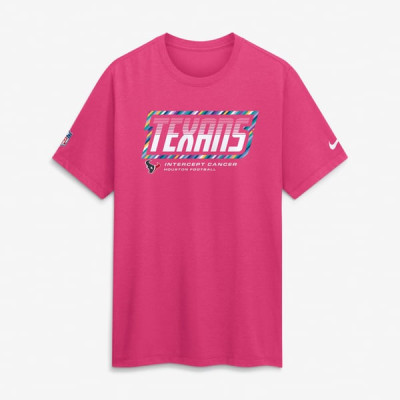 Футболка Houston Texans Nike 2026 NFL Crucial Catch Tri-Blend Dri-FIT - Pink