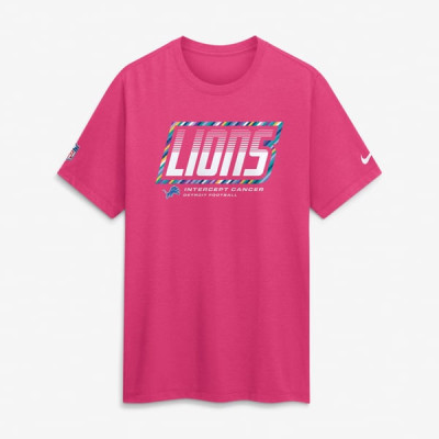 Футболка Detroit Lions Nike 2026 NFL Crucial Catch Tri-Blend Dri-FIT - Pink