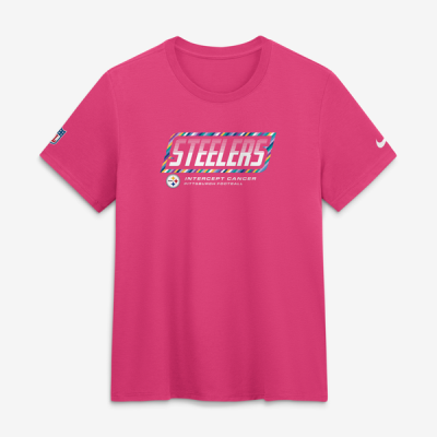 Женская футболка Pittsburgh Steelers Nike 2026 NFL Crucial Catch Tri-Blend Dri-FIT - Pink