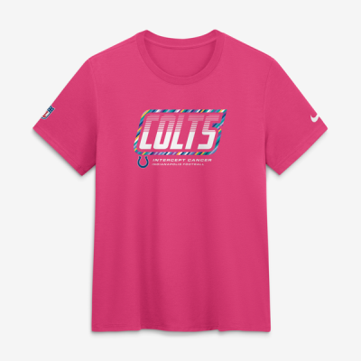 Женская футболка Indianapolis Colts Nike 2026 NFL Crucial Catch Tri-Blend Dri-FIT - Pink