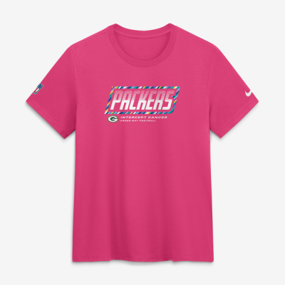 Женская футболка Green Bay Packers Nike 2026 NFL Crucial Catch Tri-Blend Dri-FIT - Pink